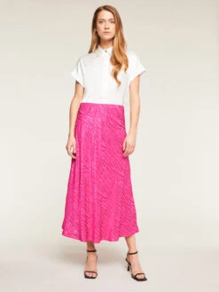 Gonna Midi In Raso Jacquard Fantasia Zebrata -TraumKleid Verkäufe 1036W000404N019 06I high res