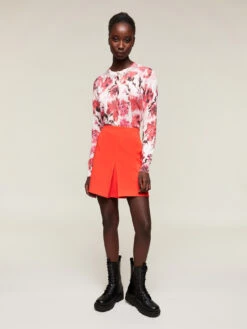 Minigonna Con Piega Soffietto