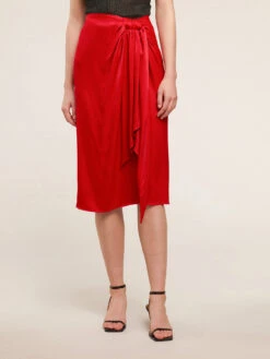 Gonna Elegante In Raso Con Torchon