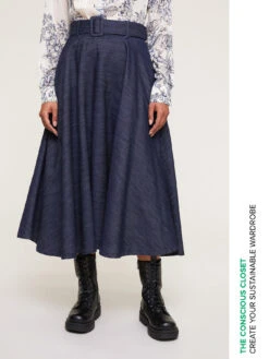 Gonna A Ruota In Denim