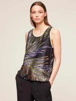 Top Spalla Larga Fantasia Foliage