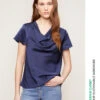 Blusa In Raso Con Scollo Drappeggiato -TraumKleid Verkäufe 2475Q001449N034 02I high res