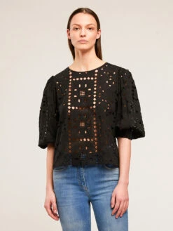 Blusa Estiva In Sangallo