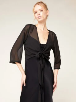 Coprispalle A Maniche Corte In Georgette