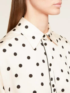 Camicia Corta In Raso Fantasia A Pois -TraumKleid Verkäufe 50056000011N001 06I high res