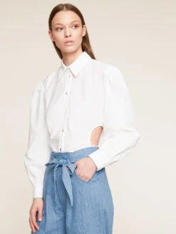 Camicia Con Motivo Cut-out Laterale