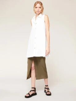 Camicia Over Senza Maniche