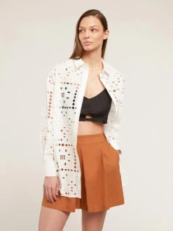 Camicia Estiva Over In Sangallo