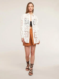 Camicia Estiva Over In Sangallo -TraumKleid Verkäufe 5271W000104N011 08I high res