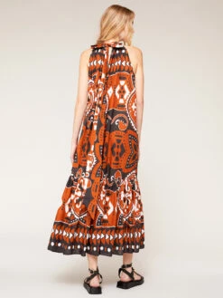 Vestito Over Con Balza Fantasia Etnica -TraumKleid Verkäufe 7003W100843N0V2 03I high res