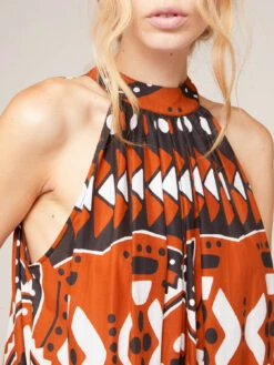 Vestito Over Con Balza Fantasia Etnica -TraumKleid Verkäufe 7003W100843N0V2 07I high res