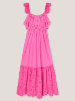 Vestito Lungo In Cotone Con Ricami Traforati -TraumKleid Verkäufe 7144Q002171N019 08S high res