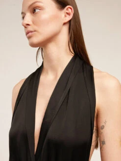 Vestito Lungo In Raso Di Viscosa -TraumKleid Verkäufe 7163Q002198N033 06I high res