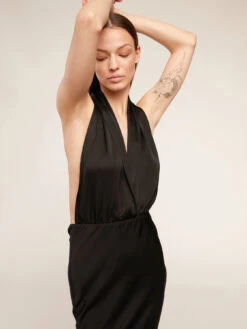 Vestito Lungo In Raso Di Viscosa -TraumKleid Verkäufe 7163Q002198N033 08I high res