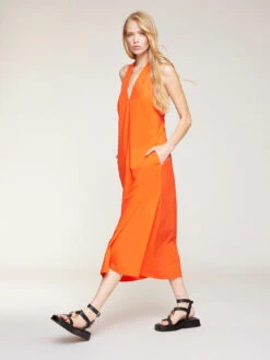 Vestito Estivo Lungo In Popeline