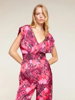 Tuta Elegante Con Catenella Fantasia Floreale -TraumKleid Verkäufe 7270Q002321N0S9 06I high res