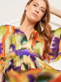 Vestito Corto A Kimono Fantasia Floreale -TraumKleid Verkäufe 7498W000758N0S5 08I high res