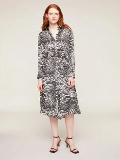 Vestito Chemisier In Raso Fantasia Zebrata -TraumKleid Verkäufe 7564W000699N0S1 11I high res