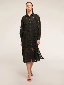 Vestito Chemisier Estivo In Sangallo