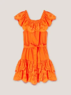 Vestito Corto In Cotone Con Ricami Traforati -TraumKleid Verkäufe 7580W000732N017 08S high res