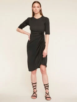 Vestito Con Torchon In Jersey Misto Modal