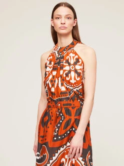 Top Svasato In Mussola Fantasia Etnica