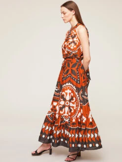 Top Svasato In Mussola Fantasia Etnica -TraumKleid Verkäufe D139W000084N0V2 08I high res