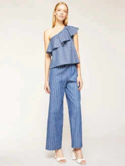 Top Monospalla Effetto Denim Gessato -TraumKleid Verkäufe D141W000086N0Z4 08I high res