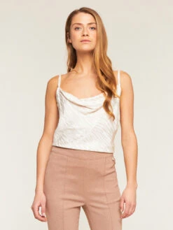 Top In Raso Jacquard Fantasia Zebrata