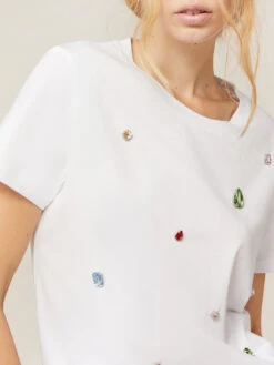 T-shirt Con Pietre Colorate -TraumKleid Verkäufe G0686000130N011 07I high res