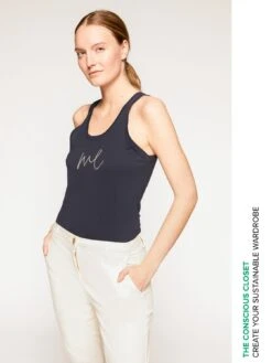 Top In Cotone Con Scritta