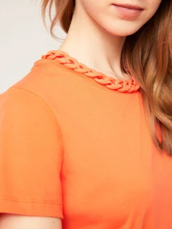 T-shirt In Cotone Con Collana -TraumKleid Verkäufe G355W102708N017 06I high res