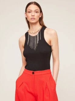 Top In Jersey A Coste Con Collana