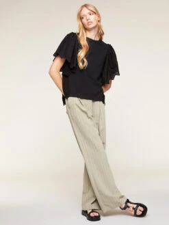 T-shirt Bimaterica Con Inserti In Sangallo -TraumKleid Verkäufe G369W002619N033 02I high res