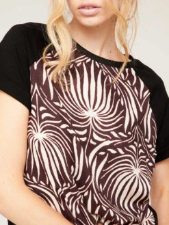 T-shirt Con Nodo Fantasia Animalier -TraumKleid Verkäufe G392W102727N022 07I high res