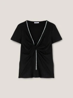 T-shirt Con Torchon E Pietre Crystal -TraumKleid Verkäufe G418W002686N033 09S high res