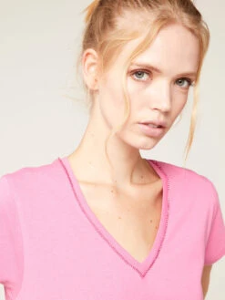 T-shirt In Cotone Con Ricamo Di Pietre -TraumKleid Verkäufe G427W002707N006 06I high res