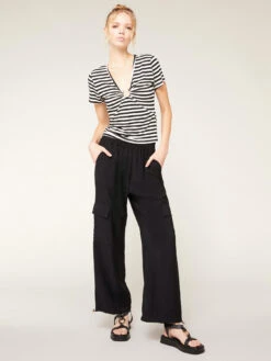 T-shirt Maniche Corte Fantasia A Righe