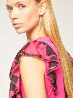 T-shirt Con Maniche A Volant Fantasia Floreale -TraumKleid Verkäufe G450W002737N019 06I high res