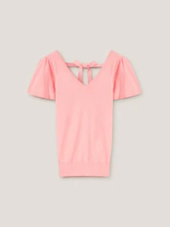 T-shirt In Maglia Maniche Corte Con Fiocco -TraumKleid Verkäufe M8956000224N007 08S high res