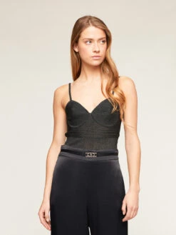 Top In Maglia Lurex A Coste