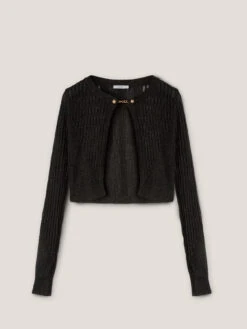 Cardigan Corto In Maglia Lurex A Coste -TraumKleid Verkäufe M931W002895N033 12S high res