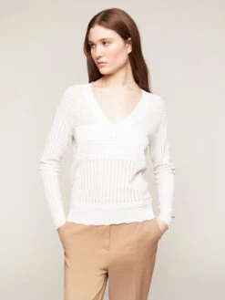 Maglia Lavorata Scollo A V