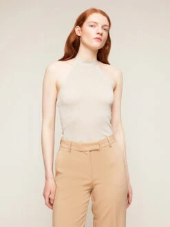 Top Halter In Maglia Lurex