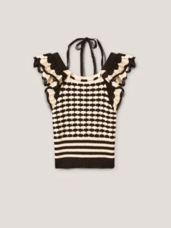 Top In Crochet Bicolor -TraumKleid Verkäufe M959W002933N0R2 08S high res