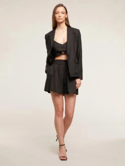 Shorts Con Pieghe In Lino Viscosa -TraumKleid Verkäufe P026W000456N033 08I high res