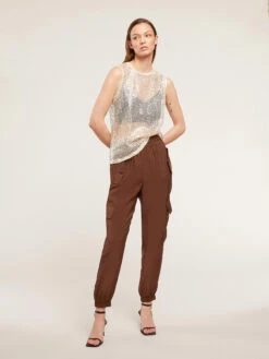 Pantaloni Cargo Satin Misto Modal -TraumKleid Verkäufe P036W000482N022 08I high res