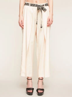 Pantaloni Gamba Larga Effetto Pareo