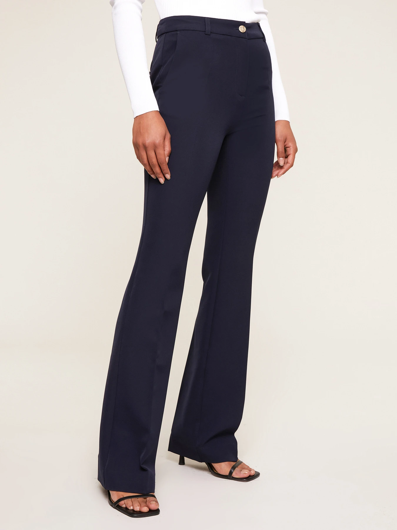 Pantaloni Flare In Tessuto Tecnico 3 Pantaloni Flare In Tessuto Tecnico