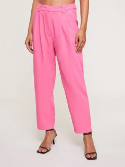 Pantaloni Con Pinces In Tela